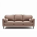 Bank van stof in bruin 210 x 90 x 85 cm met ronde kussens