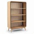 houten boekenkast met open planken en een moderne afwerking 80 x 40 x 160cm