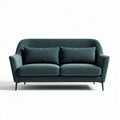 Tweed bank voor twee personen in groen met kussens 180 x 85 x 85cm