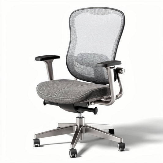 Ergonomische bureaustoel met mesh rugleuning en stoffen zitting 50 x 60 x 100cm