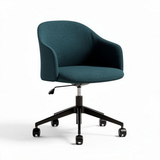 Bureaustoel met draaifunctie van stof in groen met afmetingen 60 x 60 x 85cm